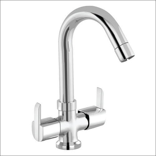 Center Hole Basin Mixer - Brass Material, Various Sizes Available , Elegant Silver Finish