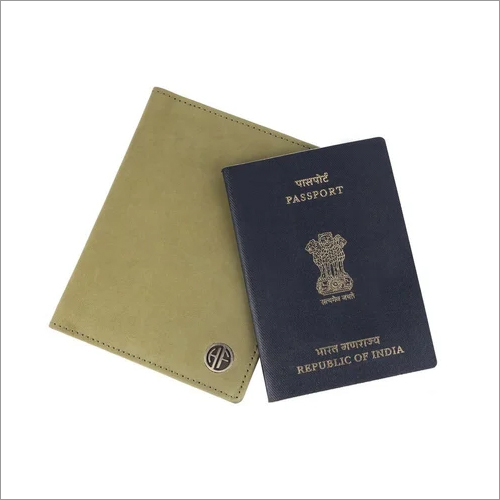 Ph602gh Leather Passport Holder - Leather Material , Green Solid Design For Secure Passport Storage