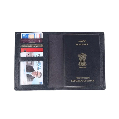 Ph602bnl Leather Passport Holder - Leather Material, Elegant Design, Blue Color | Multiple Compartments For Cards, Bills, Receipts, And Photos