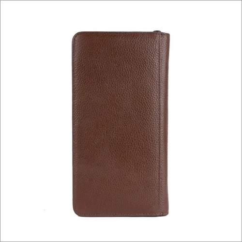 Ph601-mh Leather Passport Holder - Leather, Compact Design, Brown Color | Rfid Blocking Technology, Zipper Closure, Lightweight, Ample Storage