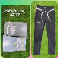 ब्रीथेबल लेडीज़ स्लिम फिट ब्लैक डेनिम जींस