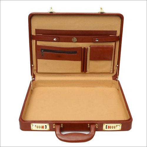 Brrf703 Brown Leather Briefcase