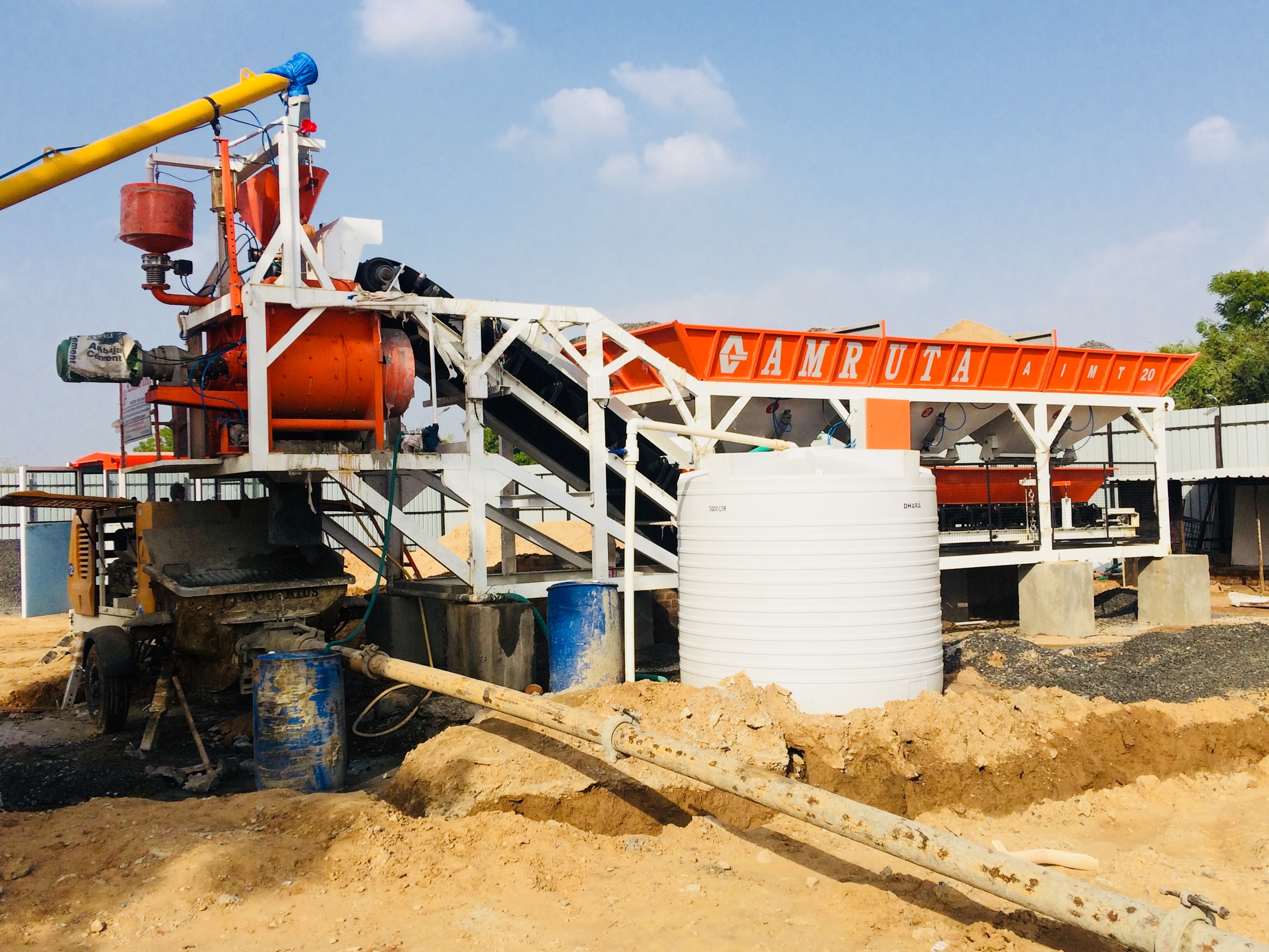 Inline Mobile Concrete Batching Plant Conveyor Capacity: 800 Mm Width