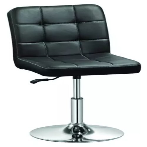 Bar Stool Chair - Semi Aniline Leather, 1155.7 Mm X 419.1 Mm , Black Color, Adjustable Height, Comfortable, Durable, Stylish