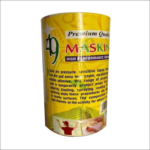 Masking Crepe Paper Tape - Crepe Paper Material, 40 m Length, 25 mm Width, White Color | Residue-Free Removal, Double-Sided Adhesive, Sharp Paint Lines