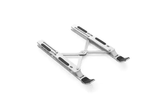 Dhrixtroi Laptop Stand - Thick Aluminum Alloy, Adjustable 6 Inches Height, White | Stable Design, Anti-slip Rubber Strip, Supports Up To 10 Kg