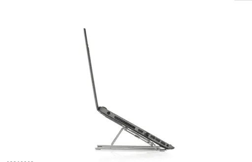 Dhrixtroi Laptop Stand - Thick Aluminum Alloy, Adjustable 6 Inches Height, White | Stable Design, Anti-slip Rubber Strip, Supports Up To 10 Kg