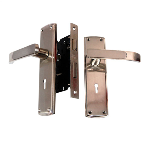 Stainless Steel Door Lock - Nickel & Brass Finish, Ideal for Bedroom Doors, Commercial Quality