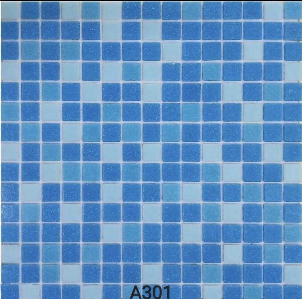 Swimming Pool Tiles - Ceramic, 2x2 Feet , Blue Square Shape For Wall And Floor Mounting, Easy To Clean With Plastic Bristle Brush