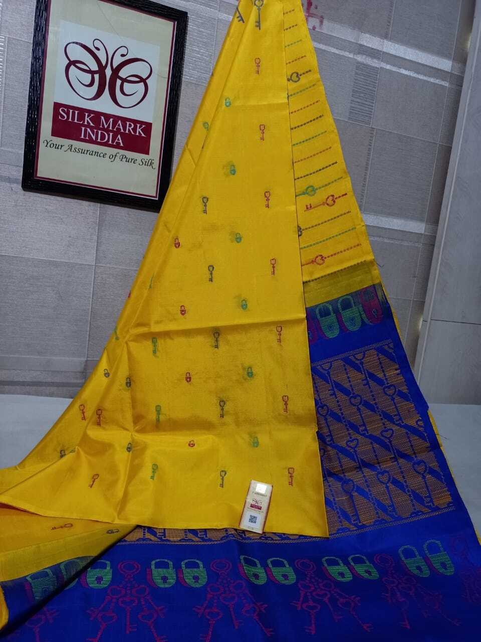 Yellow Bridal Beautiful Kanjivaram Silk Saree