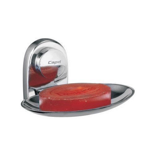 Single Soap Dish - Stainless Steel, Glossy Silver Finish | Durable Bathroom Accessory, Elegant Design