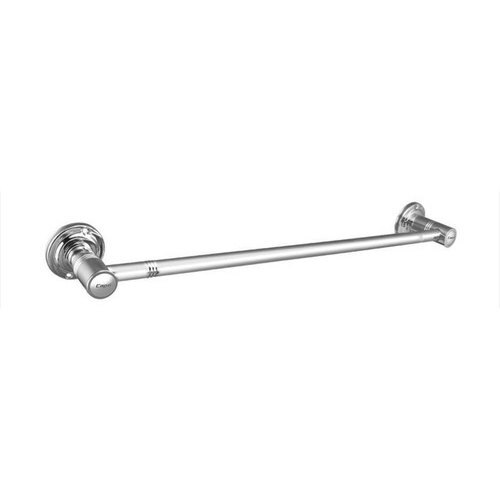 Towel Rod - Stainless Steel, 24 Inch, Chrome Finish | Glossy Silver and Brass Design