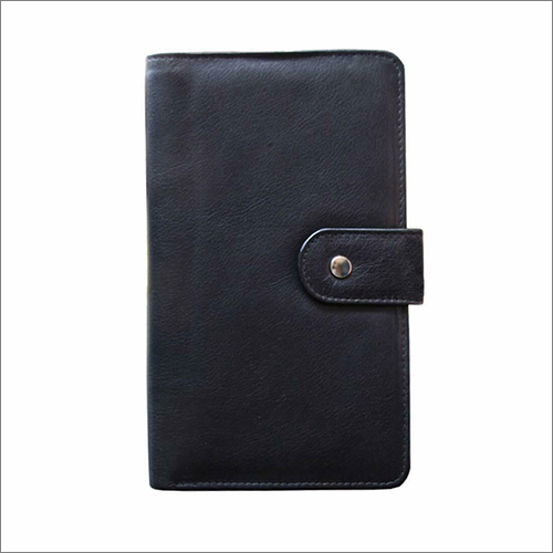 Black Genuine Leather Long Document Wallet Design: Attractive Design