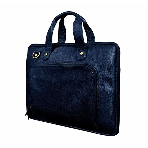 14 Inch Blue Genuine Leather Laptop Messenger Bag Design: Attractive Design
