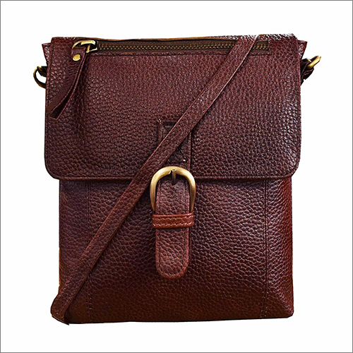 Dark Brown Genuine Leather Shoulder Bag