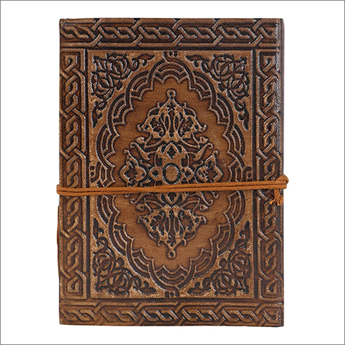 Handmade Leather Sketchbook - 5x7 Inch, Durable Eco-Friendly Notepad with Embossed Logo and Sewing Binding for Daily Use