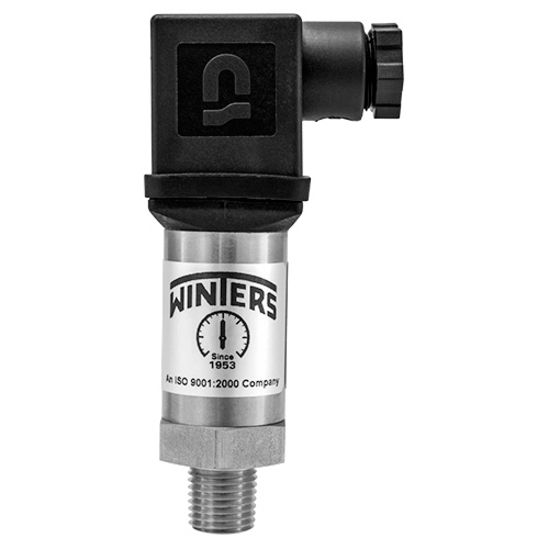 Winters Pressure Transmitter - Stainless Steel, 0-400 Milibar Scale Range | Accuracy ±0.5%, Surface Mount, Black And Silver Finish, Ideal For Pump And Compressor Monitoring, Refrigeration And Hvac