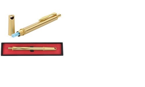 Hijama Pen - Other Material, 10x10x10 Cm, Golden Color | Triple Lancing Tool For Pain Relief, Adjustable Depth For Targeted Treatment