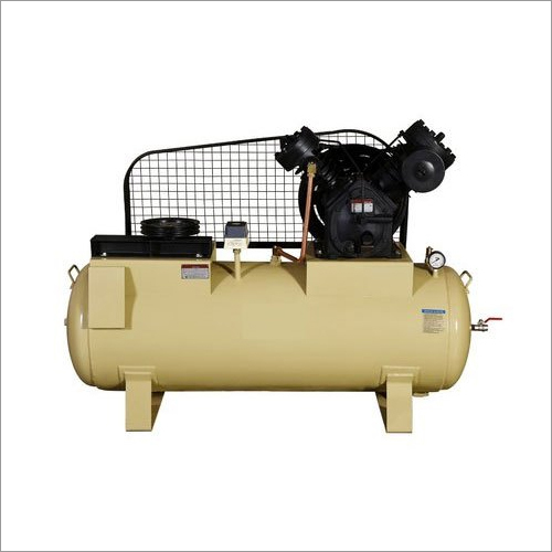 Two Stage Air Compressor - Steel, Max Pressure 175 PSIG, 2-3 Cylinders, Automatic Motor | New, Cream Color, High C.F.M Performance