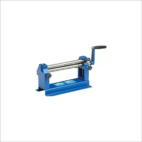 Roller Machine - Steel, 12" x 8" x 10" Dimensions | 1" Diameter Rollers, 25 lbs Weight, Blue Powder Coat Finish, Metal Thickness Capacity 1/8" to 1/4"