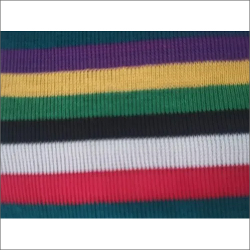 Rib Multicolor Fabric - 100% Cotton, Multi-colour Linings In Black, White, Red, Sea Green, Purple, Yellow, Blue | Washable, Soft Texture, Plain Style