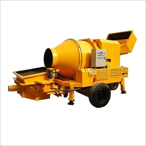 Yellow Concrete Mixer Pump