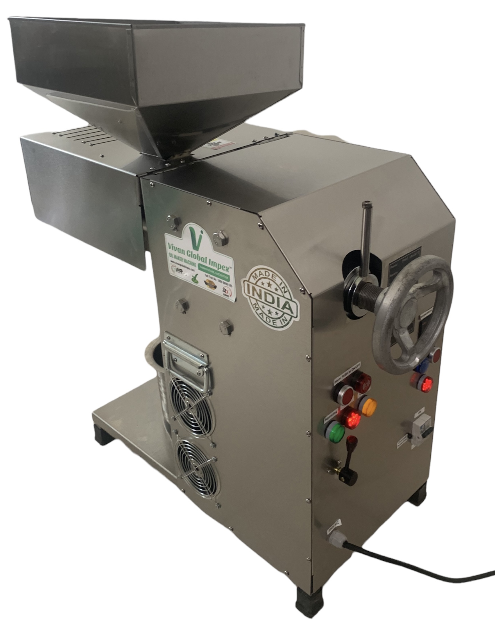 Multi Seed Oil Extraction Machine - 50-52 Kg/h, 3hp Godrej Motor, 220-240v | 1 Year Warranty, Compact Design, Versatile Single & Three Phase Options