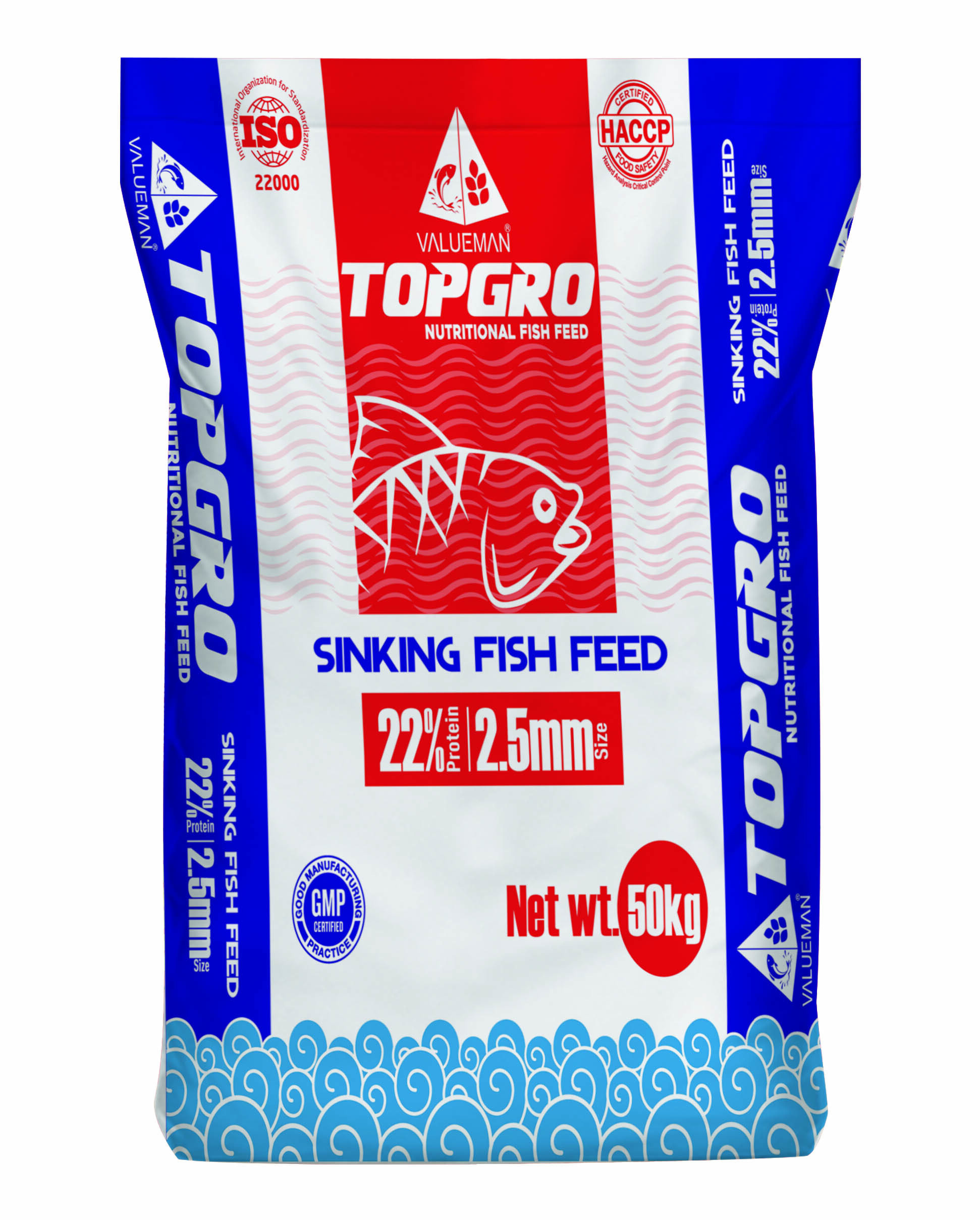 Topgro Sinking Fish Feed - High-quality Nutrition For Fish, Size 1.8-2.8mm
