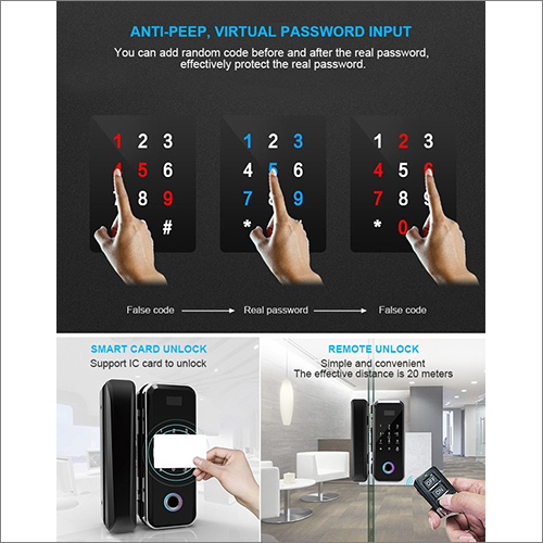 Black Glass Smart Door Lock