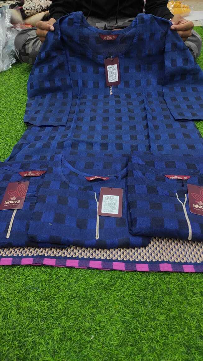 Setwish Kurti - Cotton Fabric, Available In Sizes M-l-xl-xxl | Casual Wear, Plain Pattern, Washable For Ladies