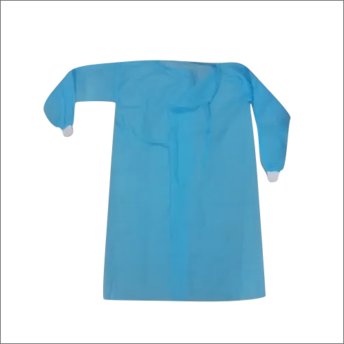 Non Woven Surgeon Gown - 40GSM, XL Size, Blue Color - Velcro Closure, Disposable, Plain Pattern, Unisex Design for Hospital and Clinical Use
