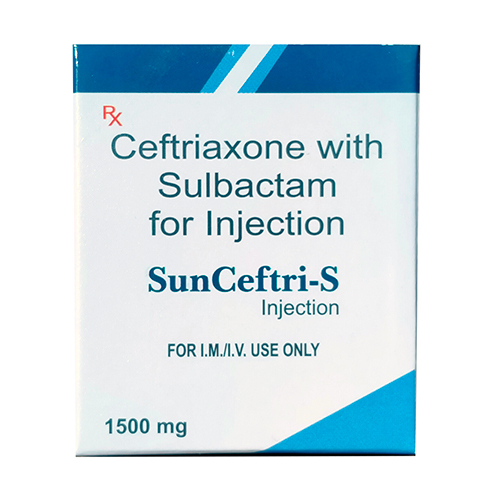 Ceftriaxone Sulbactam Injection 1500 mg - Antibiotic Powder for Reconstitution, Recommended for All Age Groups, Store at Room Temperature