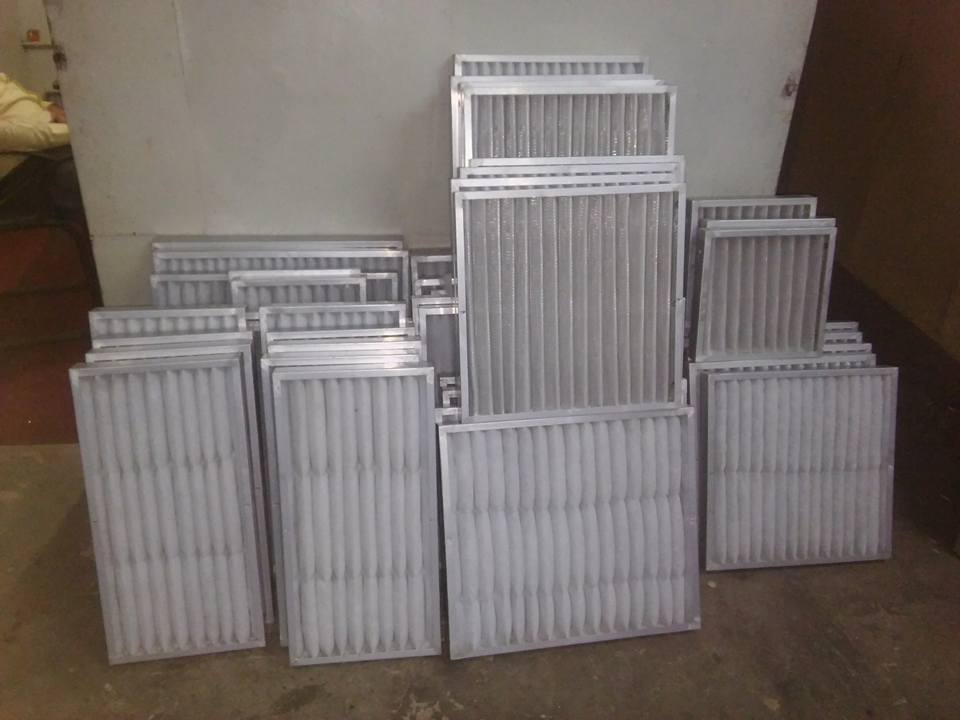 Ahu Pre Filter - Galvanized Steel & Aluminum Anodized, 20x12x6 To 24x24 Inches, White - High Dust Holding Capacity, Washable & Reusable, Low Pressure Drop, Ideal For Air Conditioning & Handling Units
