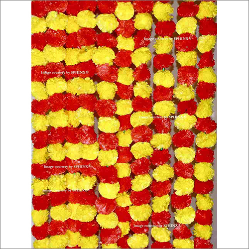 Artificial Marigold Fluffy Flowers Garlands - Use: Ceremony Or Party Decoration