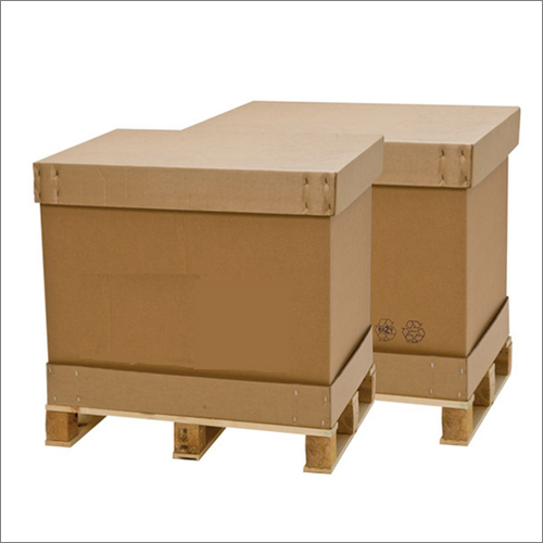 Corrugated Pallet Boxes - Laminated Material, Custom Sizes Available | Tool-free Assembly, Rippled Edges For Easy Folding, Glossy Lamination