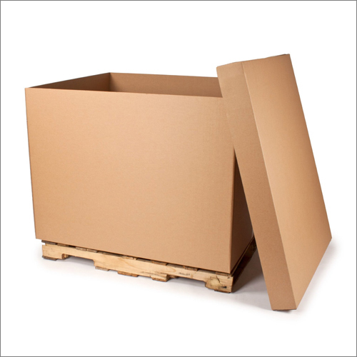Corrugated Pallet Boxes - Laminated Material, Custom Sizes Available | Tool-free Assembly, Rippled Edges For Easy Folding, Glossy Lamination