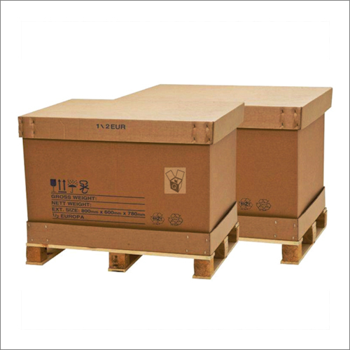 Corrugated Pallet Boxes - Laminated Material, Custom Sizes Available | Tool-free Assembly, Rippled Edges For Easy Folding, Glossy Lamination
