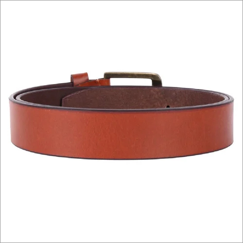 Mens Tan Leather Belt - Leather Material, Steel Buckle, Brown Color | Unique Perforated Strap, Perfect Fit For Casual Attire