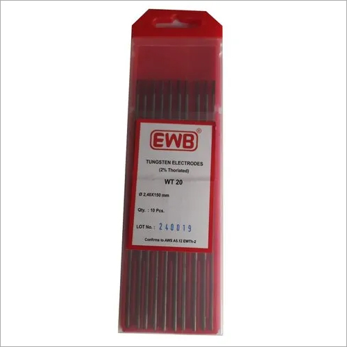 Ewb Wt20 Tungsten Electrode - 2% Thoriated Tungsten 2.40x150 Mm | Suitable For Industrial Use In Tig And Plasma Welding Pack Of 10 Pieces