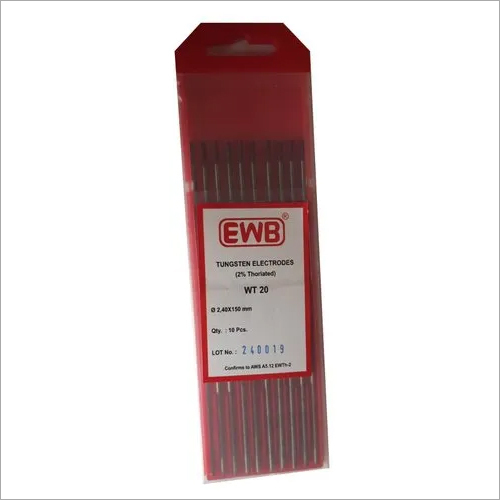 Ewb Wt20 Tungsten Electrode - 2% Thoriated Tungsten 2.40x150 Mm | Suitable For Industrial Use In Tig And Plasma Welding Pack Of 10 Pieces