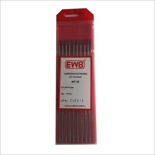 Ewb Wt20 Tungsten Electrode - 2% Thoriated Tungsten 2.40x150 Mm | Suitable For Industrial Use In Tig And Plasma Welding Pack Of 10 Pieces