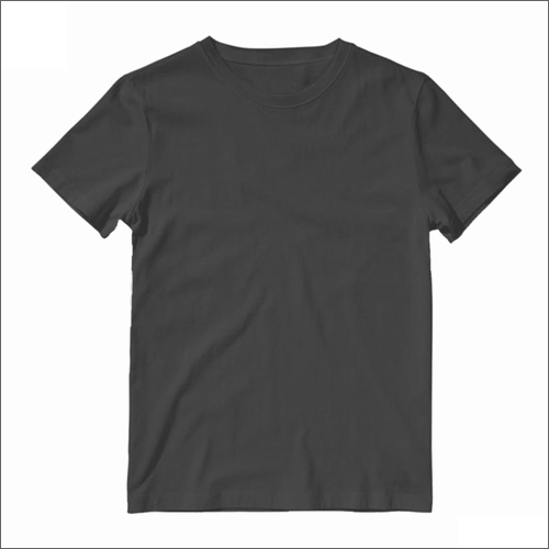 Mens Black T Shirts - Cotton Fabric, Short Sleeves | Plain Design for Effortless Casual Style