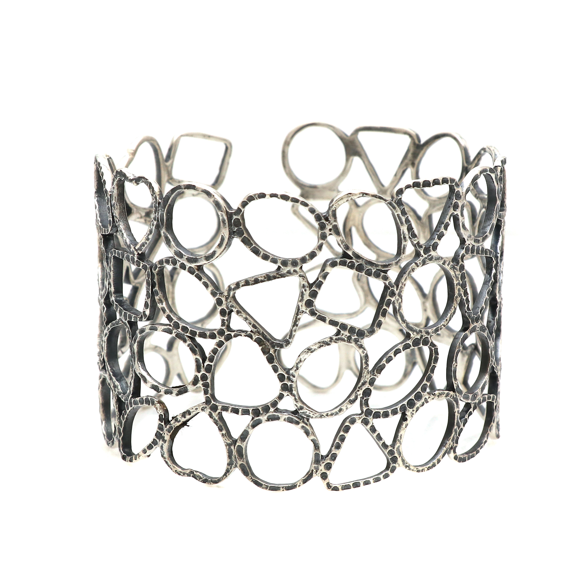 Big Wide Silver Cuff Bracelet