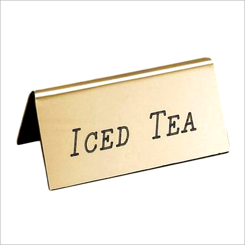 Table Name Plate - Plastic, Rectangle, 2-4 mm Thickness | Golden Color Ideal for Offices, Schools, Universities, and Courts