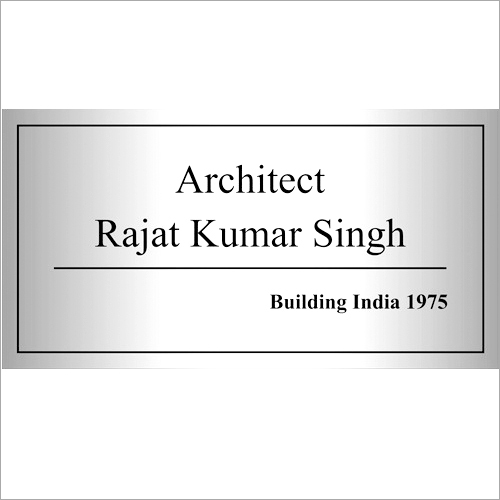 Stainless Steel Name Plate - 2-4 mm Thick, Rectangular Shape | Silver Finish, Durable Design for Long-Lasting Personalization