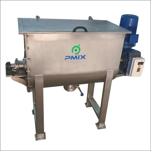 Horizontal Ribbon Blender - Mild Steel, Customized Size, Silver Color | Semi-Automatic, 7.5-15 kW Power, Versatile Powder Mixer