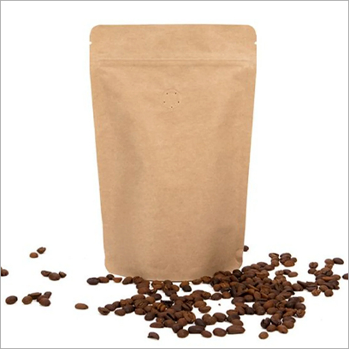 Brown Kraft Paper Foil VALVE - Paper and Other Material | Brown Color, Zipper Top Handle, Flexo Printing Surface, Varnished Finish