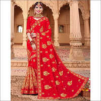 ब्राइडल संस्कृति जॉर्जेट साड़ी