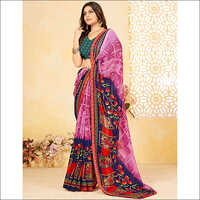 मल्टीकलर लेडीज़ धनी साड़ी
