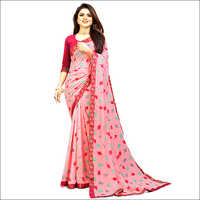 मल्टीकलर फुल लेस साड़ी